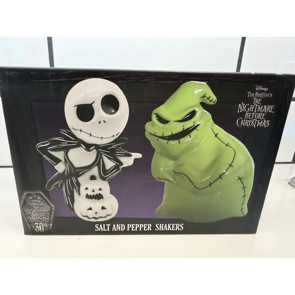 NEW!! 🎃 Nightmare Before Christmas Jack And Oogie Boogie Salt And Pepper Shaker
